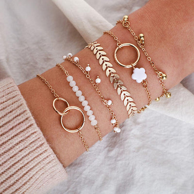 Katia | Pack of bohemian gold bracelets