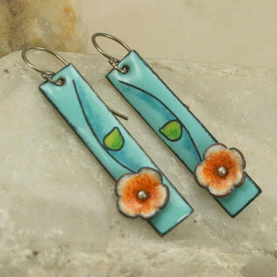 Danna | Enamel flower earrings