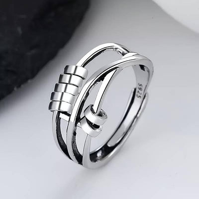 Ivana | Vintage silver tree layered ring