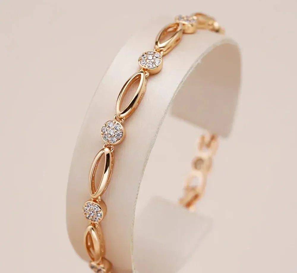 Manuela | Elegant golden zirconia bracelet
