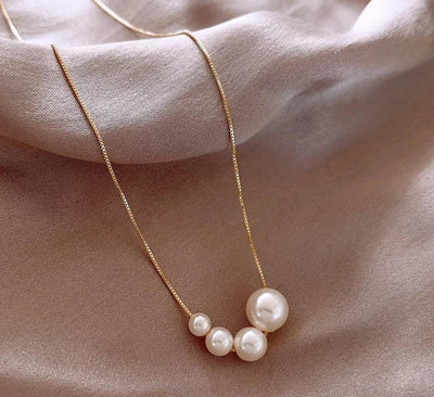 Fabiana | Gold freshwater pearl necklace