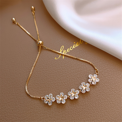 Delfina | Gold Crystal Margarita Bracelet