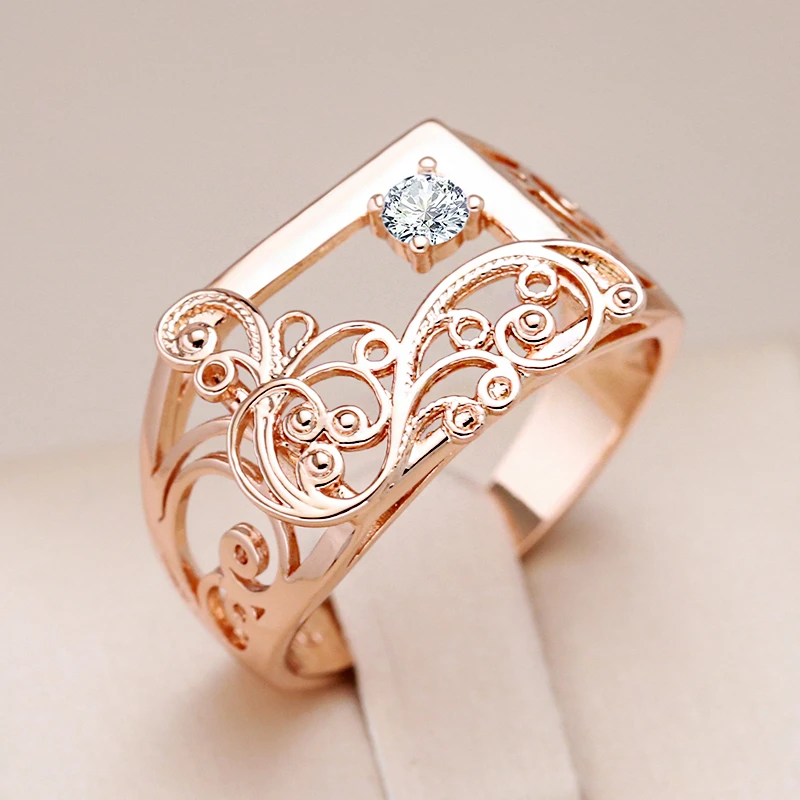 Rosalía | Gold ring with inlaid zircons