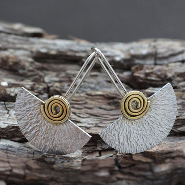 Amelia | Bohemian style emperor style silver earrings