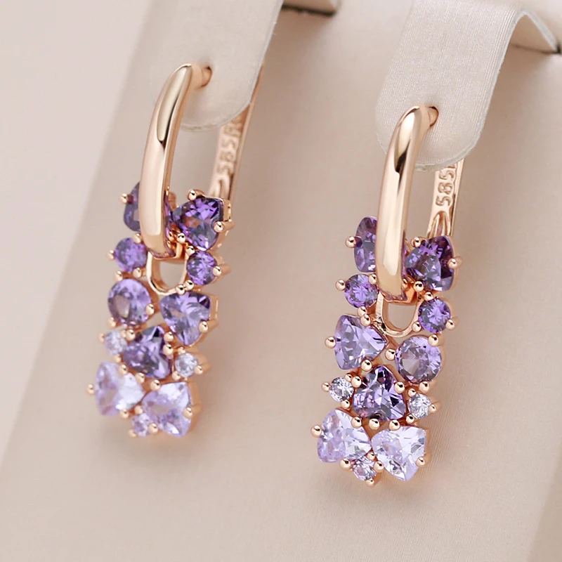 Elsa | Elegant mauve earrings