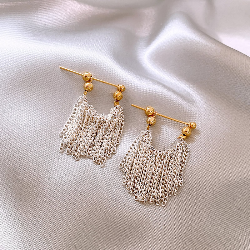 Jesica | Elegant crystal curtain earrings