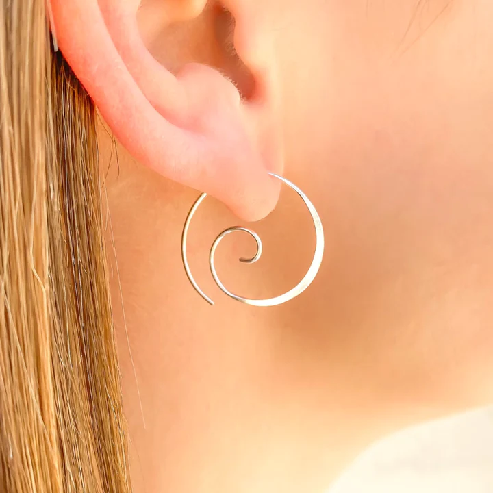 Josefina | Vintage silver-plated spiral earrings
