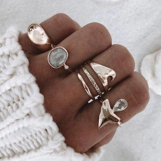Leila | Vintage silver ring pack