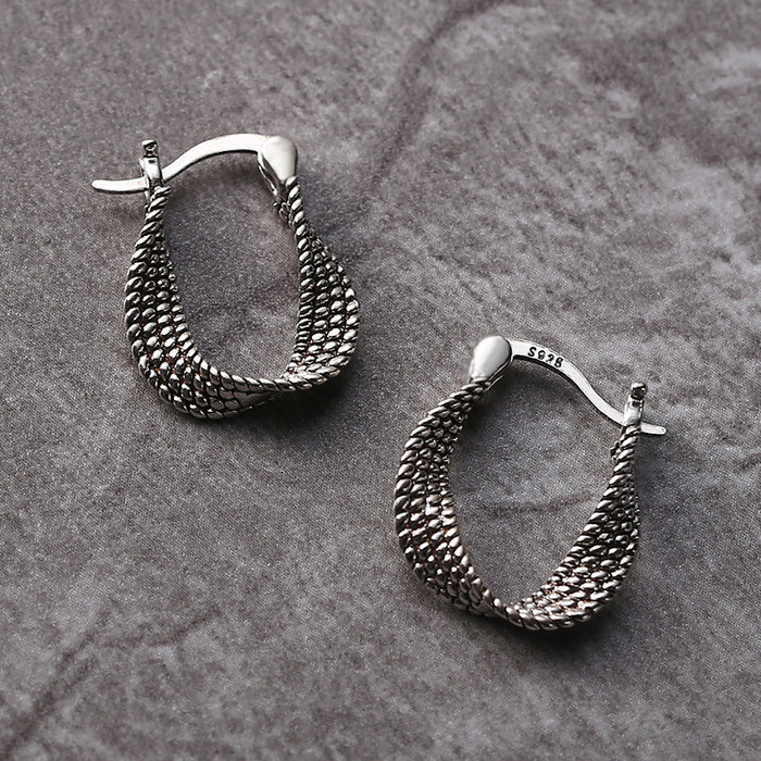 Miriam | Irregular vintage silver earrings