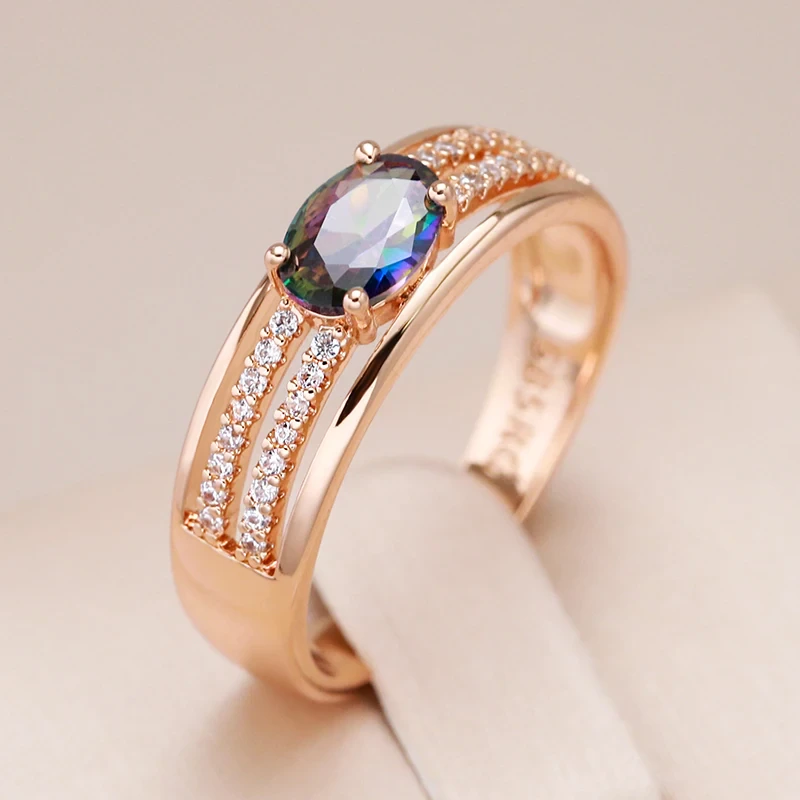 Tamar | Elegant multi-colored zirconia ring.