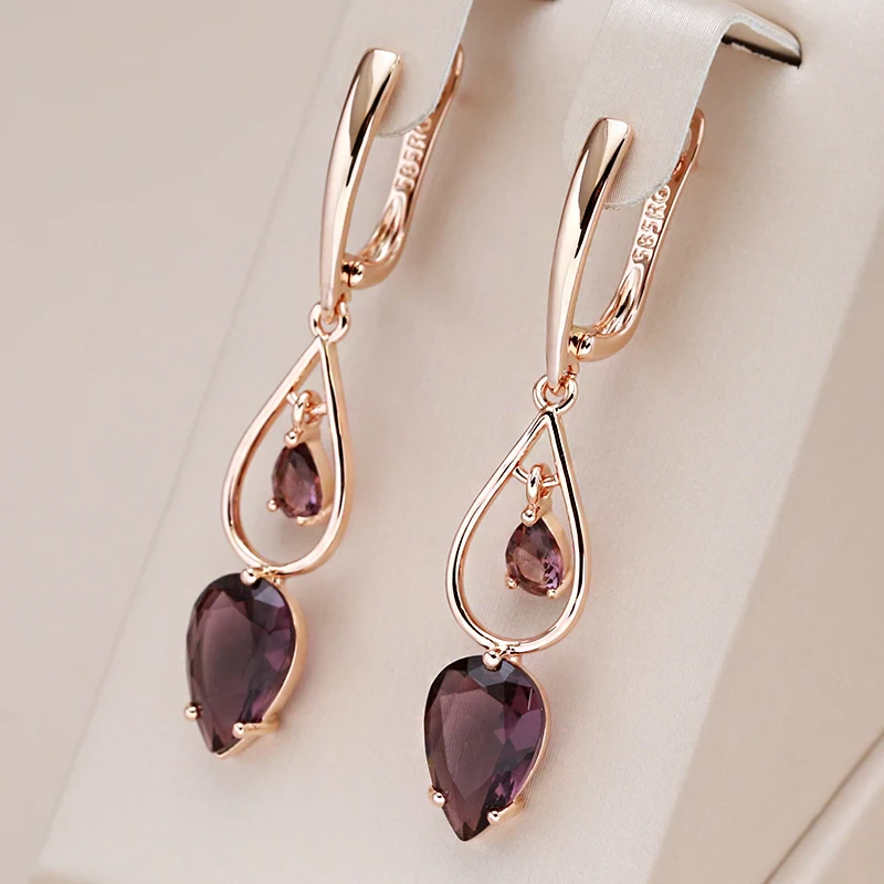 Janeth | Elegant garnet earrings