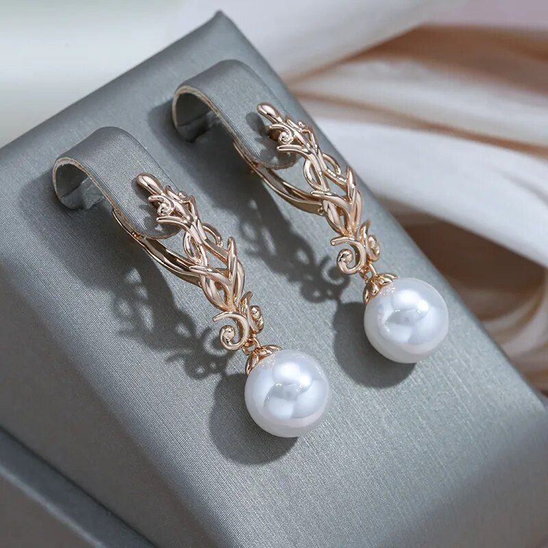 Concepción | Elegant pearl dangle earrings