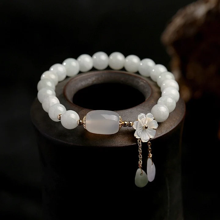 Helena | Aquamarine bracelet with pearls