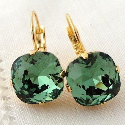 Romina | Green zirconia earrings