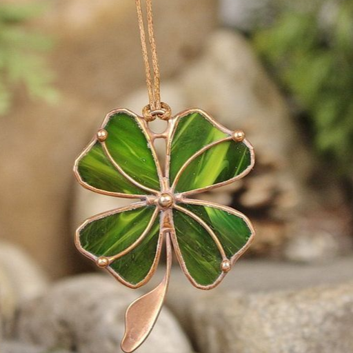 Nicol | Green clover necklace