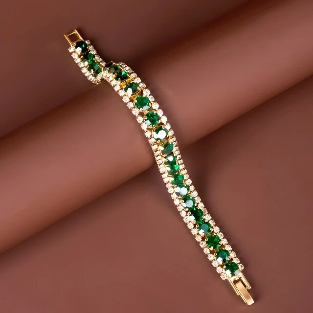 Liliana | Green and gold bracelet