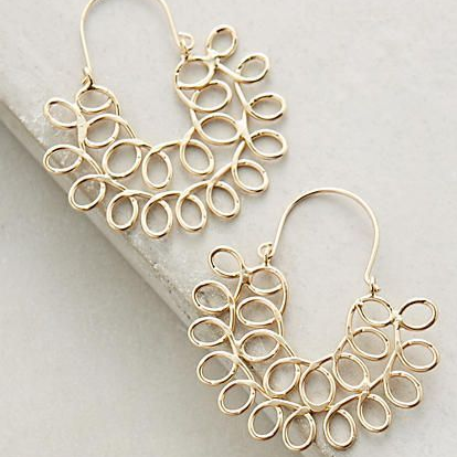 Irina | Vintage golden hollow mandala earrings