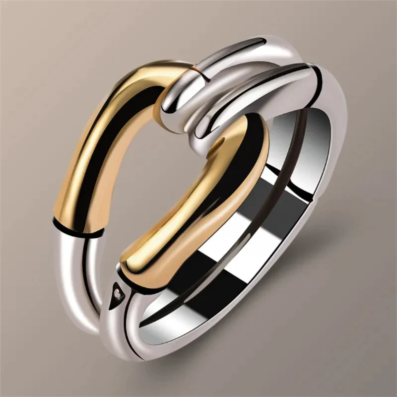 Ximena | Vintage knotted ring in gold and silver