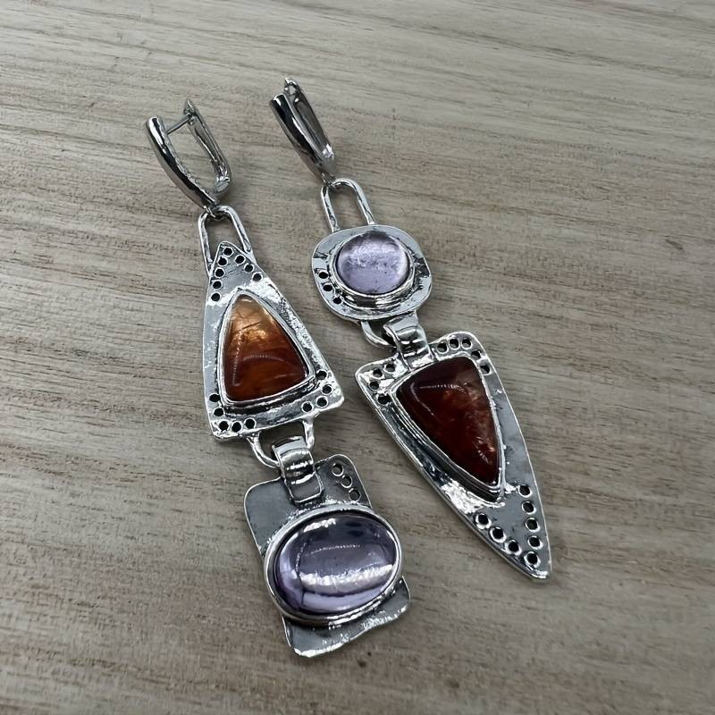 Dafne | Vintage silver and crystal earrings