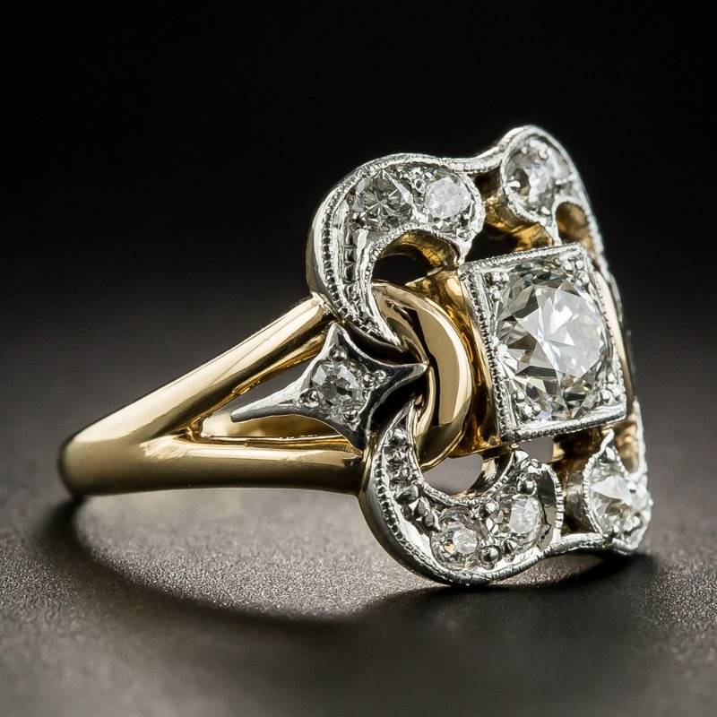 Micaela | Vintage gold ring with zircons