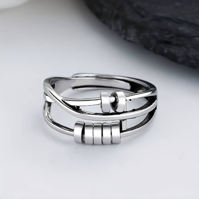 Ivana | Vintage silver tree layered ring