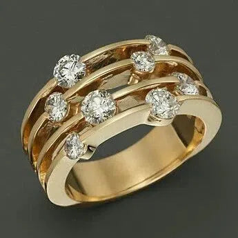Luz María | Layered gold ring with zircons