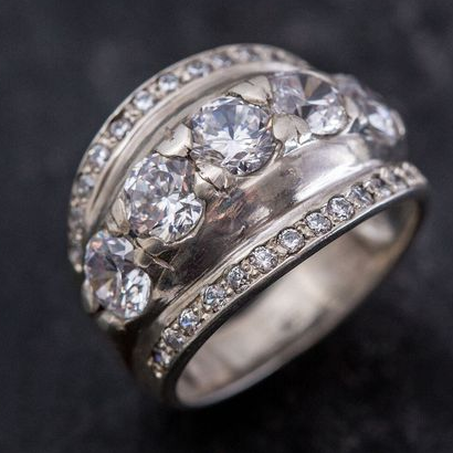 Mónica | Vintage shiny silver ring