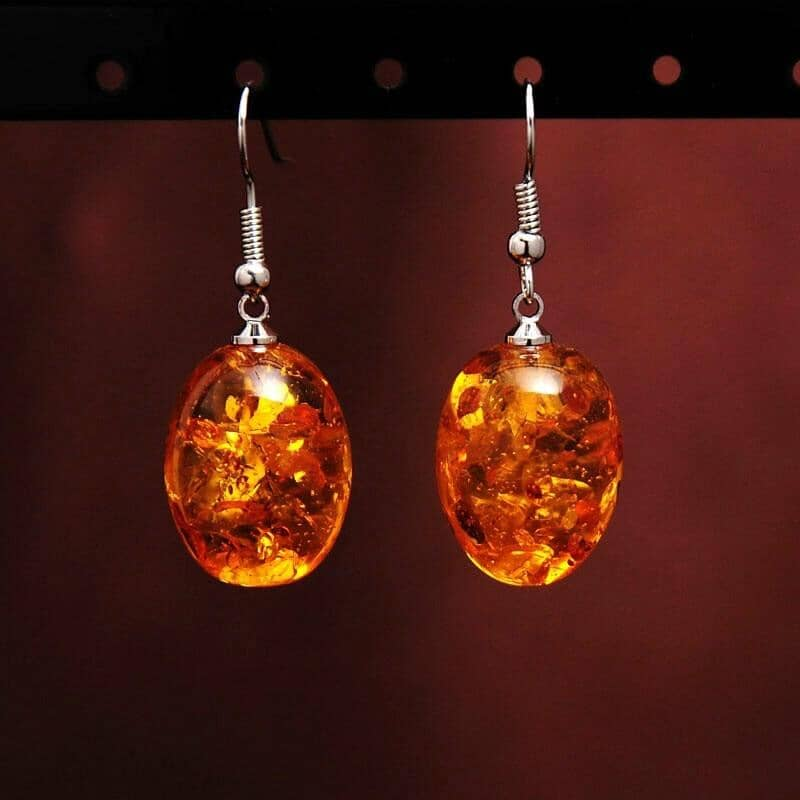 Josefina | Vintage fire glass earrings