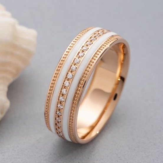 Carina | Vintage gold and white ring