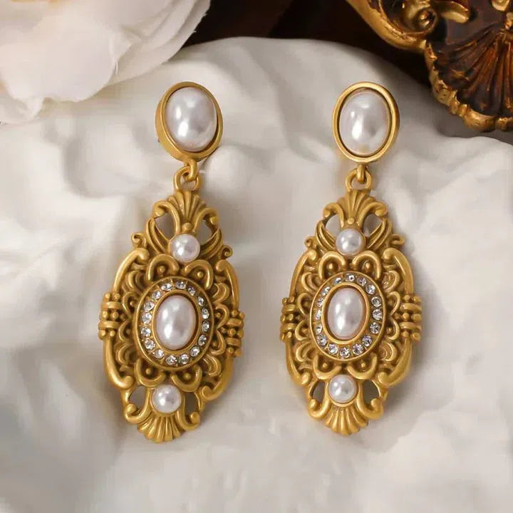 Paloma | Vintage white gold earrings