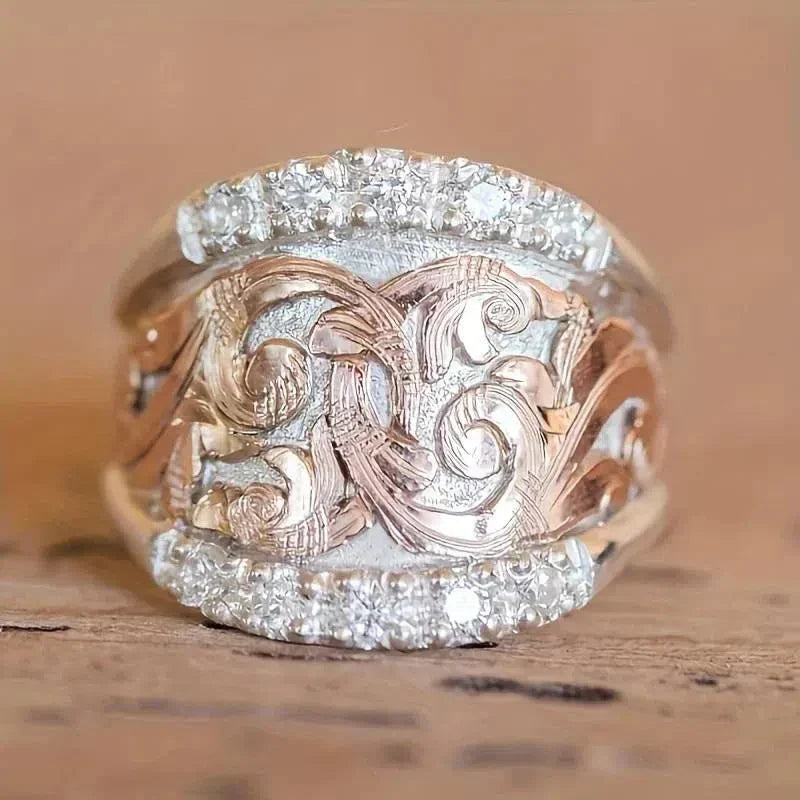 Daniela | Vintage silver and rose ring