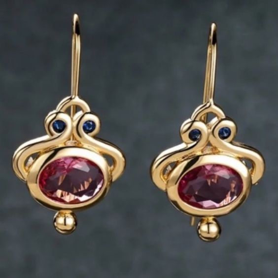 Barbara | Vintage rose gold earrings