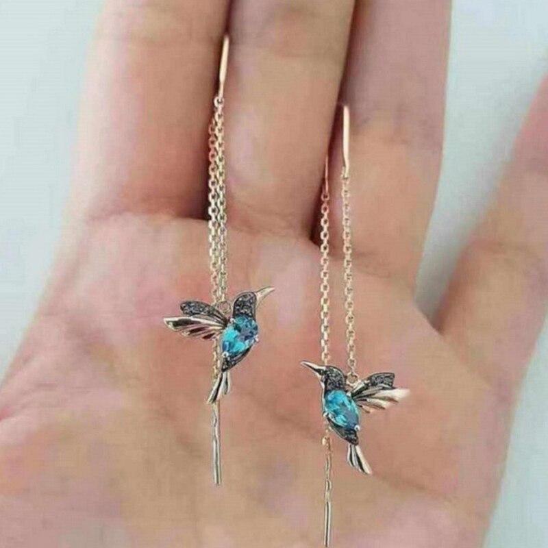 Josefina | Hummingbird Enamel and Zirconia Earrings