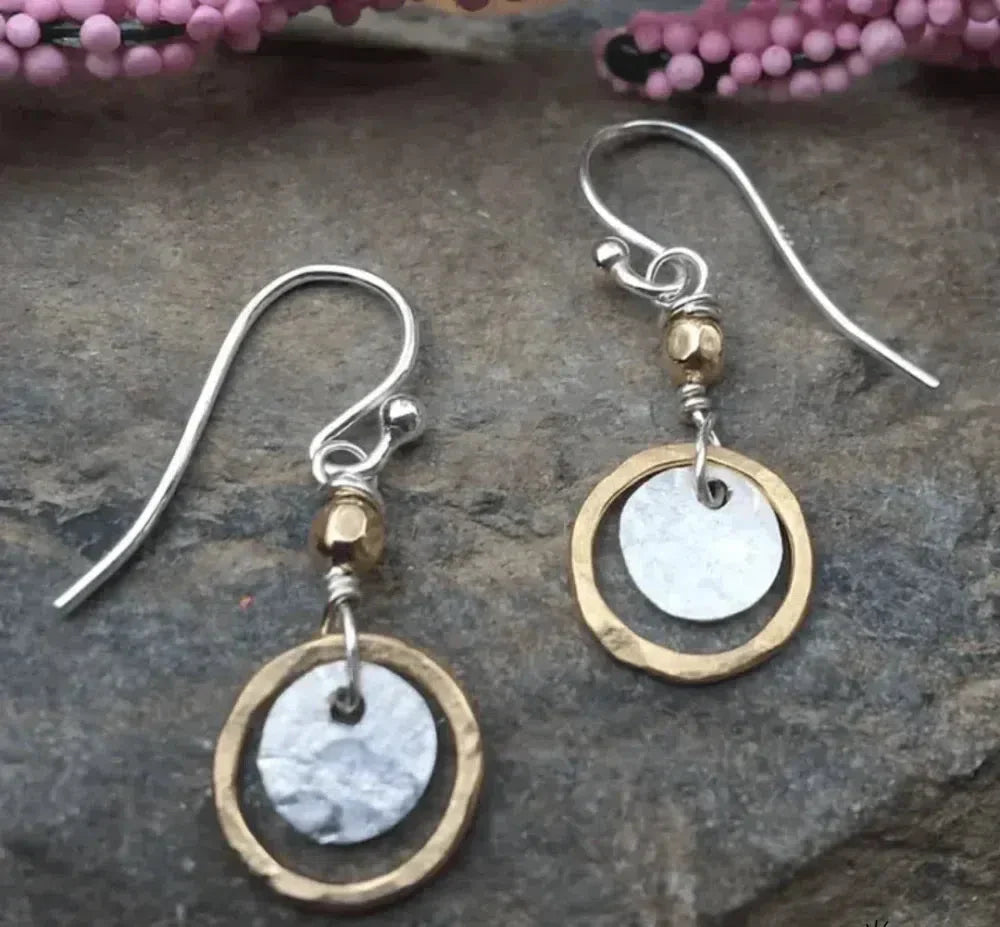Aída | Vintage gold and silver earrings