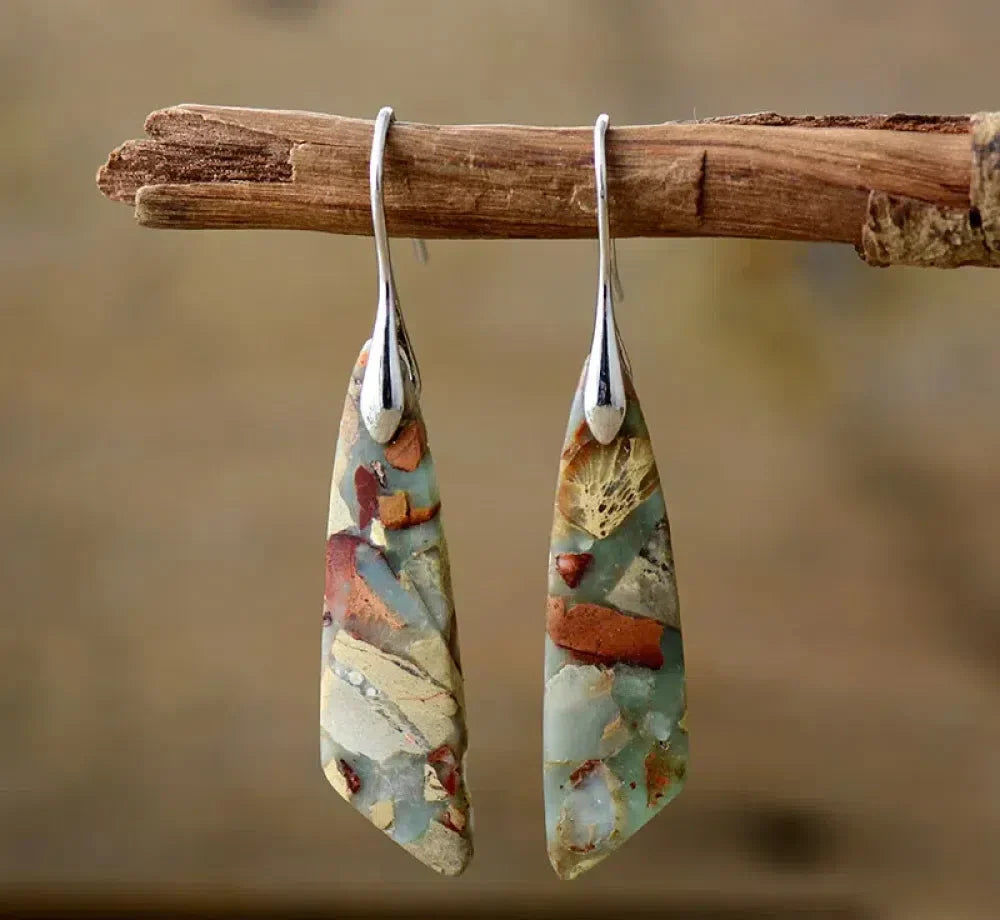Rosario | Vintage natural stone earrings